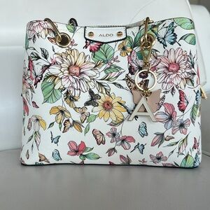 NWOT Floral and Butterfly Print Aldo Bag